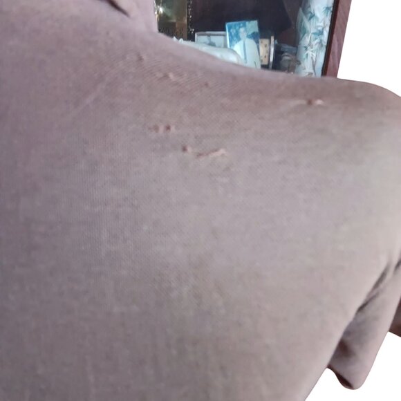 Vintage Men's Large Polo Shirt 1970's Brown Single Stitch Groovy Tennis Golfer - Picture 2 of 5